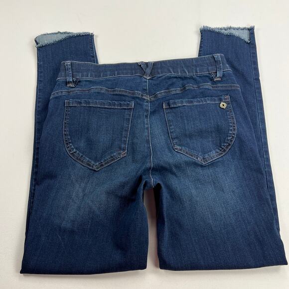 Democracy "Ab"Technology Step Fray Mid Rise Ankle Jeans Tummy Control Size 6 - Picture 3 of 11